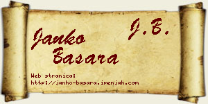 Janko Basara vizit kartica